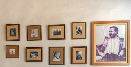 HAVANA, CUBA - APRIL 2, 2012: Exhibition of writer Ernest Hemingway inside Hotel Ambos Mundos, where he lived  from 1932 till 1935 lのeditorial素材