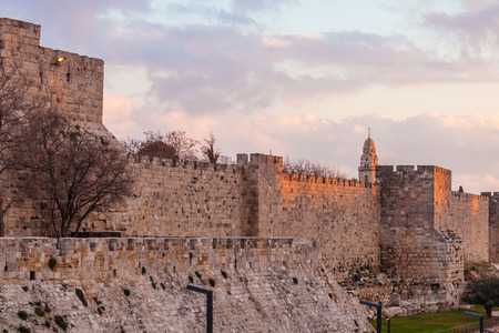 Ancient Citadel inside Old City, Jerusalem, Israelのeditorial素材
