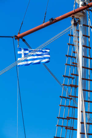 Waving Flag of Greeceの写真素材