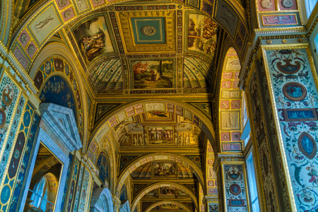 SAINT PETERSBURG, RUSSIA - DECEMBER 25, 2016: Loggia of Raphael in the building of the Hermitage Museumのeditorial素材
