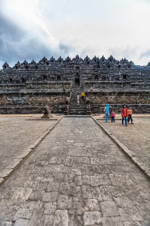 YOGYAKARTA, INDONESIA - AUGUST, 28:  Ancient Borobudur Buddhist Temple on Java Islandのeditorial素材