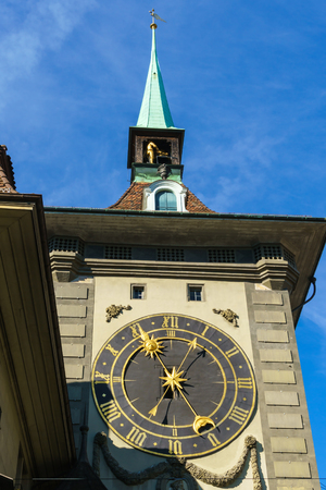 The eastern face of the Zytglogge, medieval clock tower landmark of Bern, Switzerland