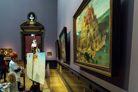 Vienna, Austria - October 22, 2017: The Tower of Babel (1563) by Pieter Brueghel the Elder in Kunsthistorisches Museum or Museum of Art Historyのeditorial素材