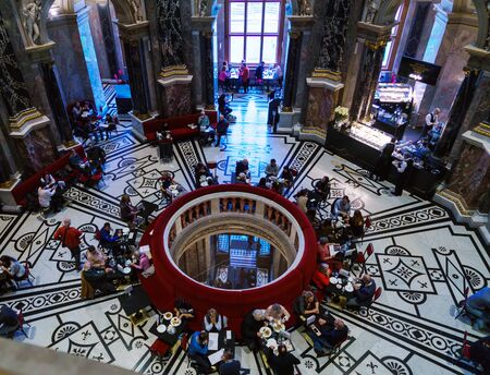 Vienna, Austria - October 22, 2017: Cafe in Kunsthistorisches Museum or Museum of Art Historyのeditorial素材