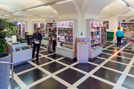 Vienna, Austria - October 22, 2017: Souvenir shop of Kunsthistorisches Museum or Museum of Art Historyのeditorial素材