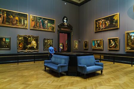 Vienna, Austria - October 22, 2017: Titian Hall of Kunsthistorisches Museum or Museum of Art Historyのeditorial素材
