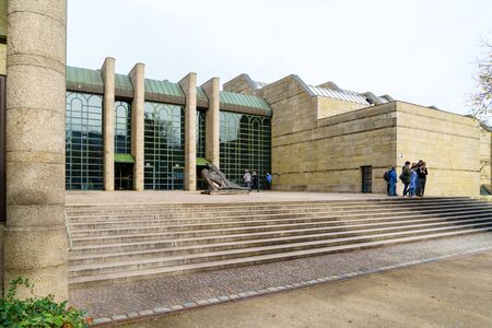Munich, Germany - October 25, 2017:  Building of Neue Pinakothek, paintings of 19 c. museum in Kunstarealのeditorial素材