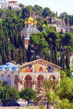 Mary Magdalene Convent on the Mount of Olives, Jerusalem, israelの写真素材