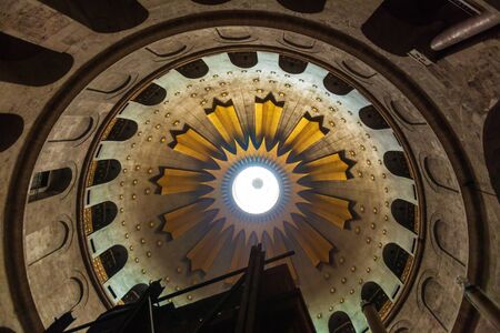 Jerusalem, Israel - February 15, 2013: Church of the Holy Sepulchre interior