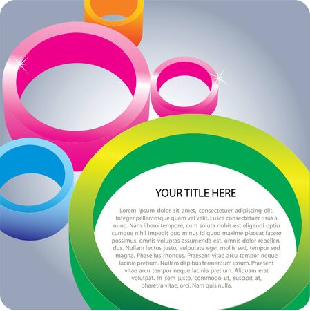 3D Color Circles Background Fro Poster And Brochureのイラスト素材