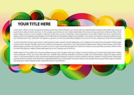 Colorful Vector Circles Background For Textのイラスト素材