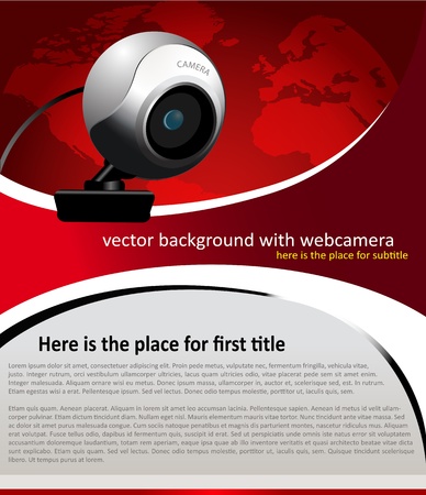 vector background with web camera for textのイラスト素材
