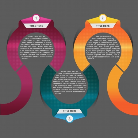 Abstract vector circle scheme background with three positionsのイラスト素材