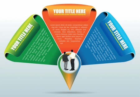 Abstract background with three sections for textのイラスト素材