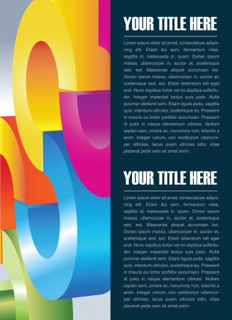 Abstract vector background for brochure and poster with color circles and place for textのイラスト素材