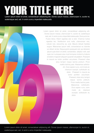 Abstract vector background for brochure and poster with color circles and white place for textのイラスト素材