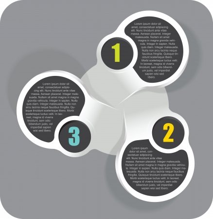 Gray abstract background with three places for textsのイラスト素材