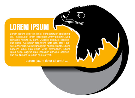 Vector background with an eagle's head and with place for textのイラスト素材
