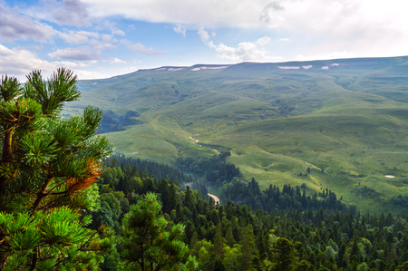Valley plateau Lago Naki in Adygea in Southern Russiaの写真素材