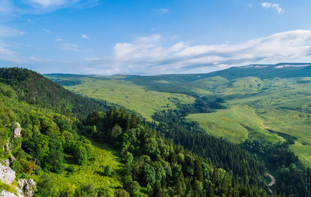 Valley plateau Lago Naki in Adygea in Southern Russiaの写真素材