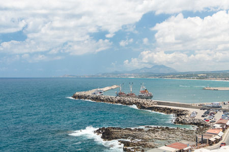 Mediterranean coast on the island of Crete, Greeceの写真素材