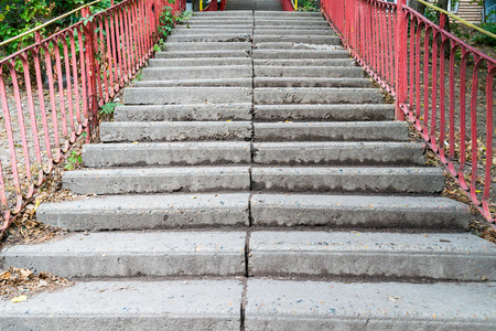 Stairs. Abstract steps. Stairs in the city. Granite stairs. Stone stairway often seen on monuments and landmarks, wide stone stairs.の写真素材