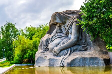 VOLGOGRAD, RUSSIA - 26 MAY 2019: Grieving Mother monument on Mamayev Kurgan.のeditorial素材