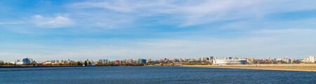 Russia, Rostov-on-Don - August 20, 2017: Football stadium Rostov Arena. The stadium for the 2018 FIFA World Cup. View from rowing canal.のeditorial素材