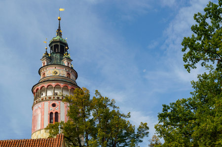 Cesky Krumlov, Czech Republic fragment of architecture of castle.の写真素材