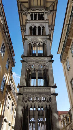 Santa Justa Lift in Lisbon, Portugal.