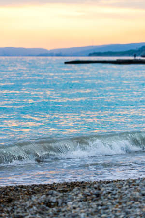 Sea wave on a beach of coast.の写真素材