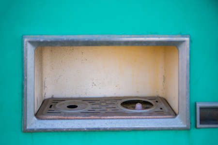 Fragment of automatic with soda of the times of the USSR. Water aerated.