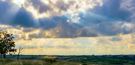 Dramatic sky landscape. Concept of storm cloudscape view.の写真素材