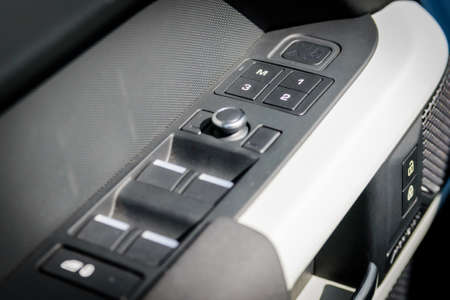 Car door lock buttons and seats memory mode.の写真素材