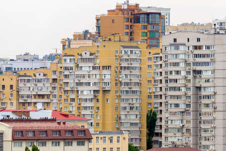 Modern architecture residential building condominium skyscraper 13-07-2019 Russia, Rostov on Don.のeditorial素材