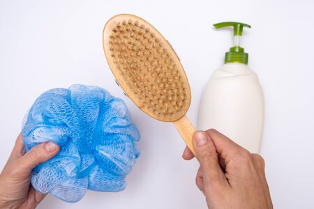 Anti-cellulite products for the prevention and treatment of cellulite and for body massage, wooden...