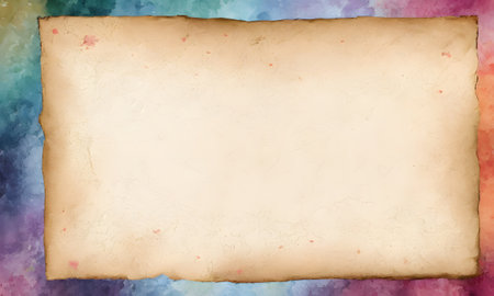 A beige paper product lies on a square electric blue background, showcasing a blend of tints and shades. The ingredient for this visual cuisine is a simple rectangleの素材