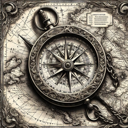 Vintage Nautical Compass Designの素材