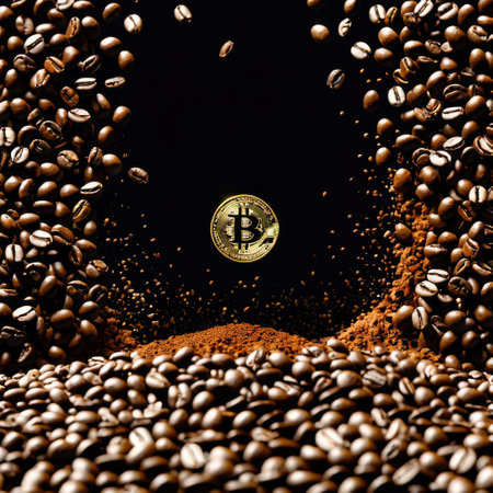 Bitcoin Amidst Coffee Torrentの素材