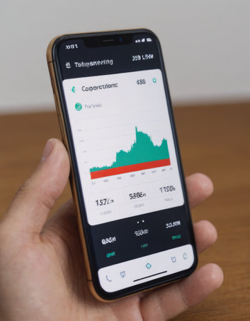 Smartphone Crypto Graph Displayの素材