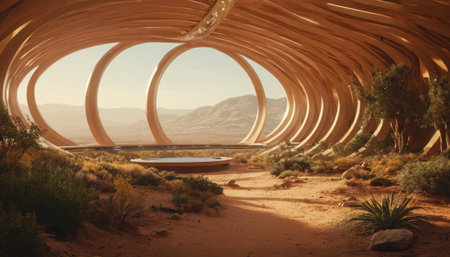 Futuristic Desert Oasis Structureの素材