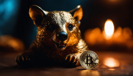 Bitcoin with Intense Gaze Animalの素材