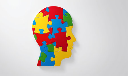 Multicolored Head Puzzle Silhouetteの素材