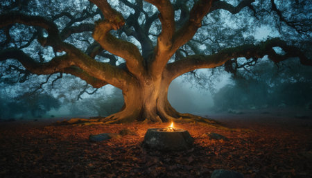 Mystic Tree with Illuminated Rootsの素材