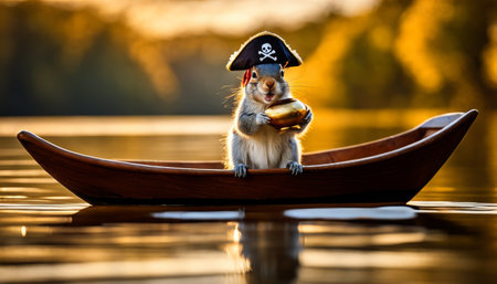 Squirrel Pirate at Seaの素材