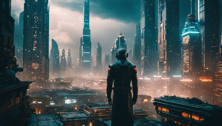 Futuristic Cityscape Observerの素材