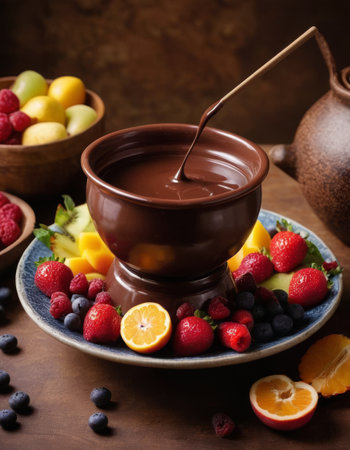 Fondue with Fresh Fruitの素材