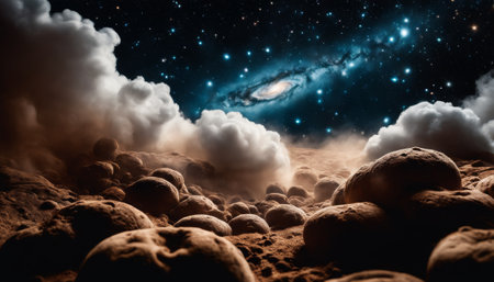 Surreal Space and Desert Landscapeの素材