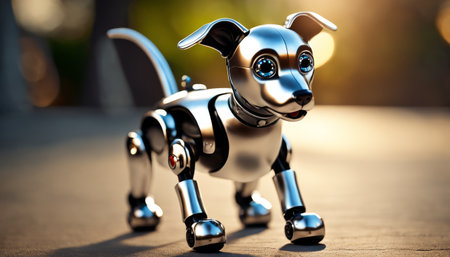 Robotic Dog on Pavementの素材