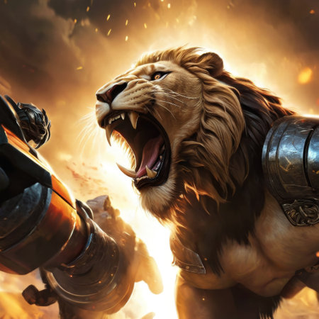 Roaring Lion in Battle Armorの素材